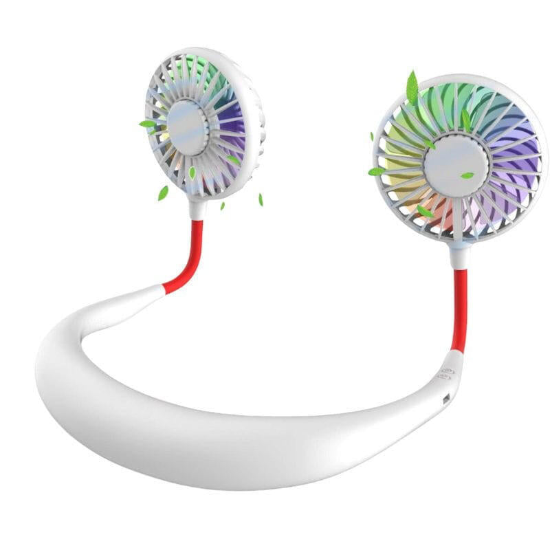 Ventilador De Cuello Con Aromaterapia Y Luces Blanco