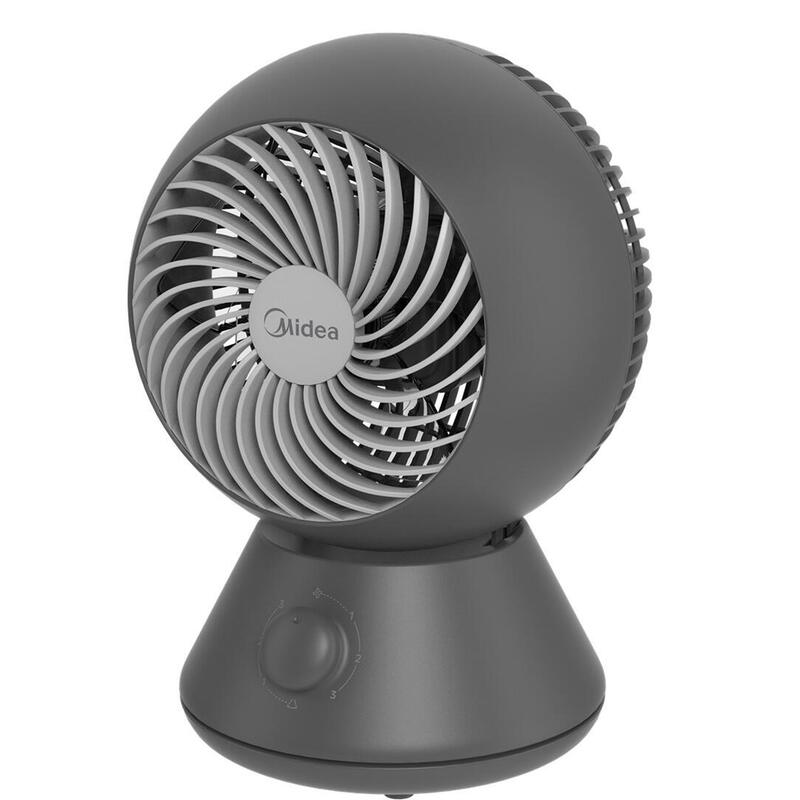 Ventilador De Mesa Midea Mft302r0bpk, Oscilación Multiángulo, Gris Oscuro