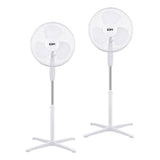 Ventilador De Pie 38 W, Blanco, Ø40 Cm, Pack De 2 Unidades