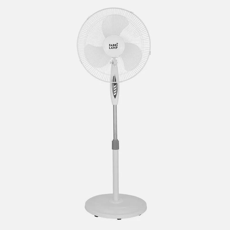 Ventilador De Pie Bise Blanco 3 Velocidades 45w 3 Aspas Oscilante Control Remoto Y Temporizador