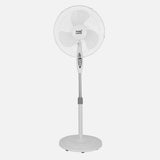 Ventilador De Pie Bise Blanco 3 Velocidades 45w 3 Aspas Oscilante Control Remoto Y Temporizador