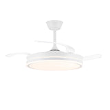 Ventilador De Techo Led 3cct Aspas Retráctiles Evo Smart 72 W 7920 Lm Blanco