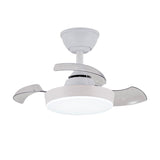 Ventilador De Techo Led 3cct Aspas Retráctiles Hornet 32 W 3195 Lm Blanco