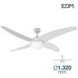 Ventilador De Techo Modelo Caspio Blanco Potencia: 60w Aspas: Ø132cm Con Mando A Distancia Edm
