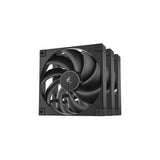 Ventilador Deepcool Fd14 140x140x25,  De Caja Negro, Paquete De 3, 140 Mm R-Fd14-Bknpn3-G