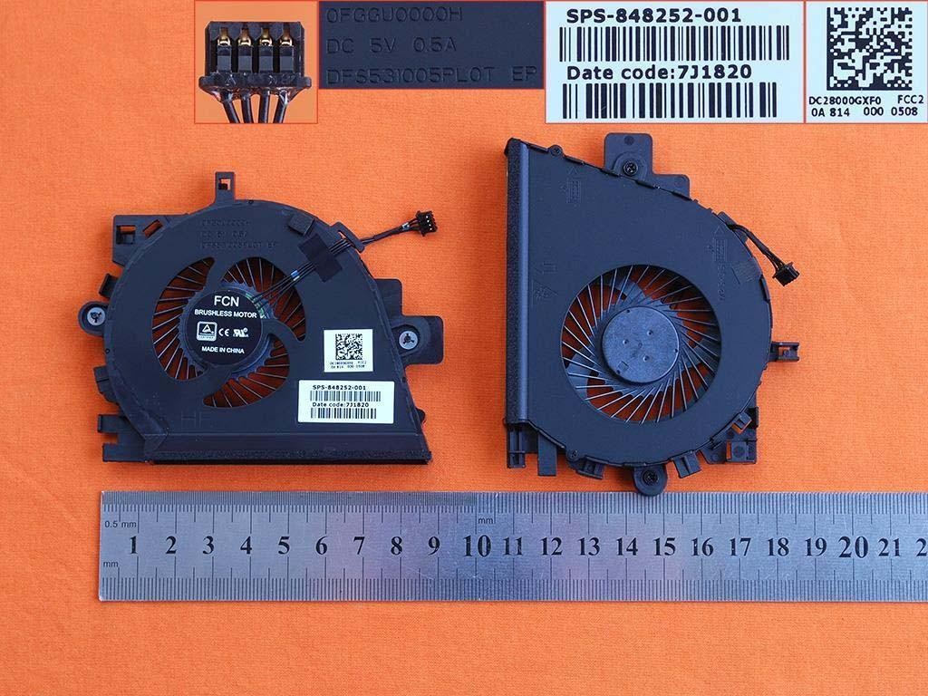 Ventilador Cpu Para Portátil Hp Zbook 15 G3 Vga Dc28000Gxf0-Fcc2 848252-001 Dfs531005Pl0T
