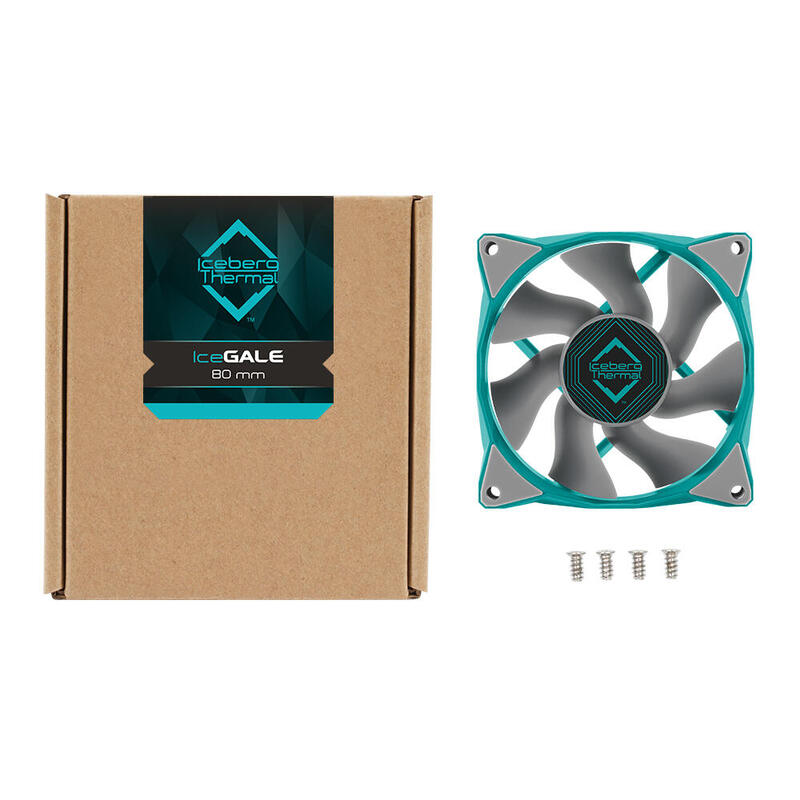 Ventilador Iceberg Thermal Icegale - 80 Mm Verde Azulado