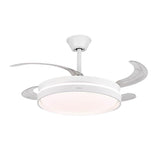 Ventilador  Jata Jvte4242  De Techo Con Luz Led Y Wifi, Aspas Retráctiles 96 Cm, Motor Dc Silencioso 6 Velocidades, Función Invierno/Verano Reverse, Mando A Distancia Y App, Temporizador
