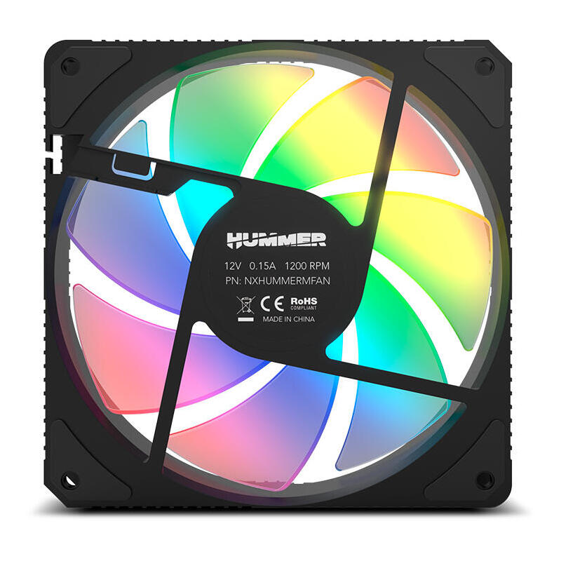 Ventilador Nox Hummer Argb 120 Mm Espejo Infinito