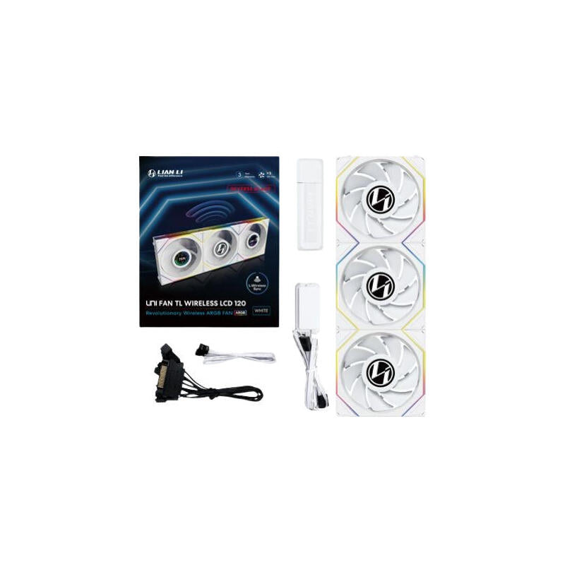 Ventilador  Pc 120x120 Lian Li Unifantl-Lcd Wireless White R