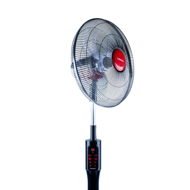 Ventilador Tornado Efs-111m Rojo Sobre Negro