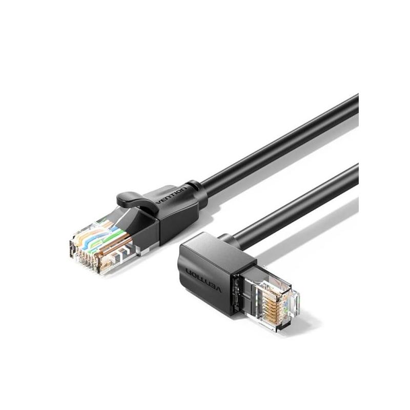 Vention Cable De Red Cat.6 Utp - Longitud 5m - Acodado - Velocidad Hasta 1gbps - 26awg - Cubierta De Pvc - Negro