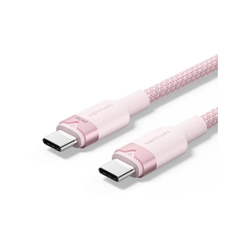Cable  Vention Usb-C - Potencia Hasta 240w - Longitud 1m - Recubrimiento De Nailon Trenzado - Velocidad Hasta 480mbps -