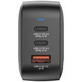 Verbatim Mini Gan Charger 70w 2xusb-C Pd, 1xusb-A Qc 3.0 32229