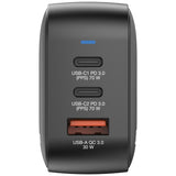 Verbatim Mini Gan Charger 70w 2xusb-C Pd, 1xusb-A Qc 3.0 32229