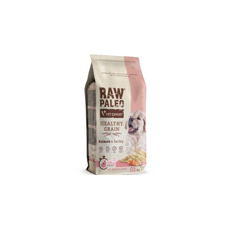 Vet Expert Raw Paleo Healthy Grain Puppy Salmon And Barley - Alimento Seco Para Perros - 10 Kg