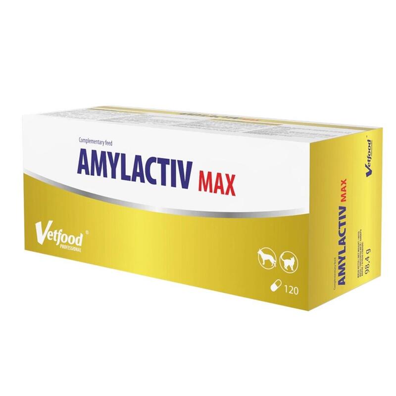 Vetfood Amylactiv Max Wsparcie Procesów Trawiennych Para Perro I Kota 120 Kapsulek