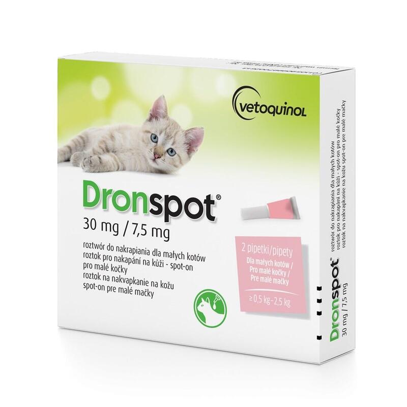 Vetoquinol Dronspot - Gotas Antiparasitarias Para Gatos 0,5-2,5 Kg