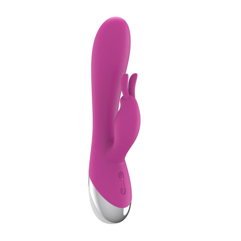 Vibrador Dual Usb Silicona Rosa
