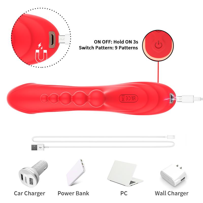 Vibrador Tickler Con Cadena Anal
