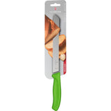 Victorinox Brotmesser 21cm Grün Wellenschliff