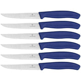 Victorinox Swiss Classic Steak Knife 6 Tlg. Blue Cuchillo