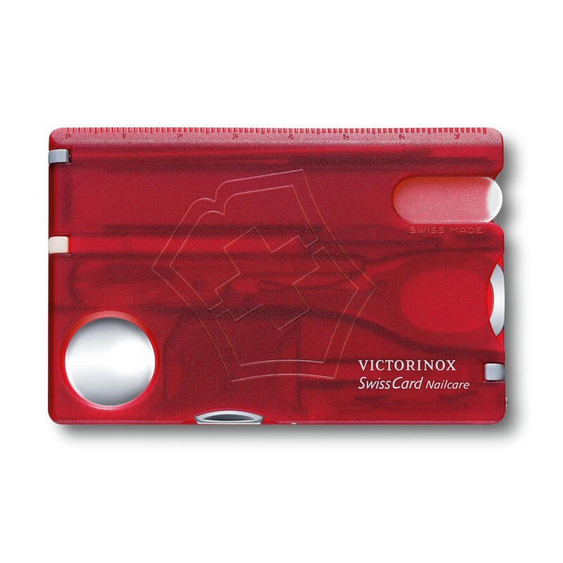 Victorinox V-0.72 40.T Taschenmesser Swiss Card, Rojo Transparente