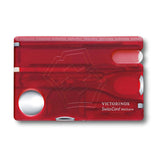 Victorinox V-0.72 40.T Taschenmesser Swiss Card, Rojo Transparente