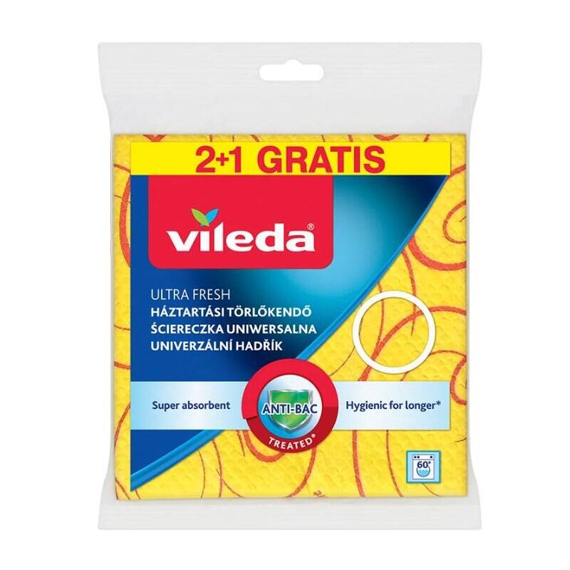 Vileda 1049 Trapo Para Limpiar Amarillo 3d, 2+1 Pieza(S)