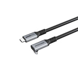 Vinklet 90ø Usb-C Kabel 3,0m,  Usb 3.2 Gen 2, 20gbps, 100w