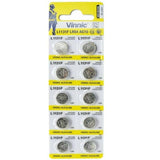 Vinnic Pila Boton Alcalina Ag10 L1131f Lr54 1,5v Blister*10