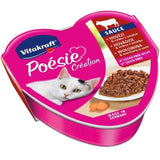 Vitakraft Poesie Creation Sos Ternera/Zanahoria - Comida Húmeda Para Gatos - 85 G
