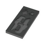 Wera 9840 Inserto De Espuma Para Juego De Llaves Acodadas 1, Vacío Negro/Gris, Para Carro De Taller Tool Rebel