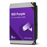 Western Digital 6tb-Wdpurple Disco Duro 6tb Wd Purple Para Videovigilancia 3.5" Sata 256mb De Caché