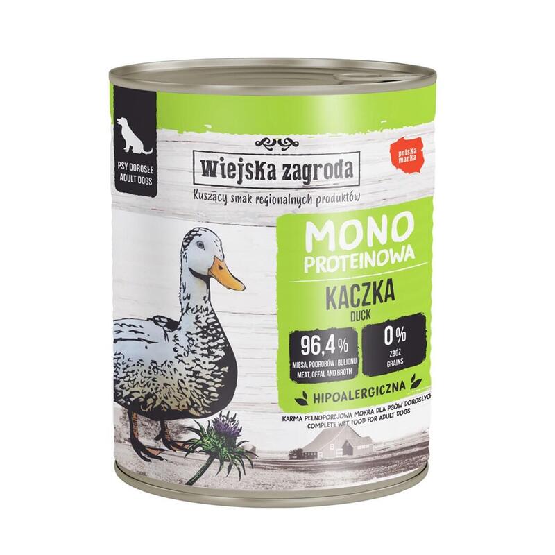 Wiejska Zagroda Mono Duck - Comida Húmeda Para Perros - 800g