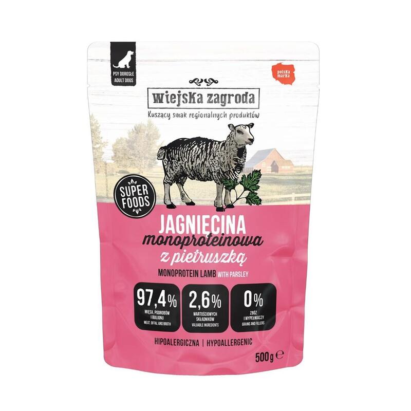 Wiejska Zagroda Monoprotein Lamb - Comida Húmeda Para Perros - 500g