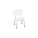Wilson Rf-820 Fondo Reha Taburete De Ducha Blanco Con Recorte Y Respaldo