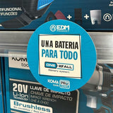 Wobbler Una Batería Para Todo Fondo Azul Ø10 Cm