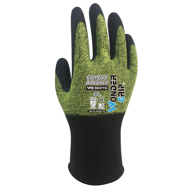 Wonder Grip Comfort Advance Wg-360yg Xl 10 Amarillo Retail