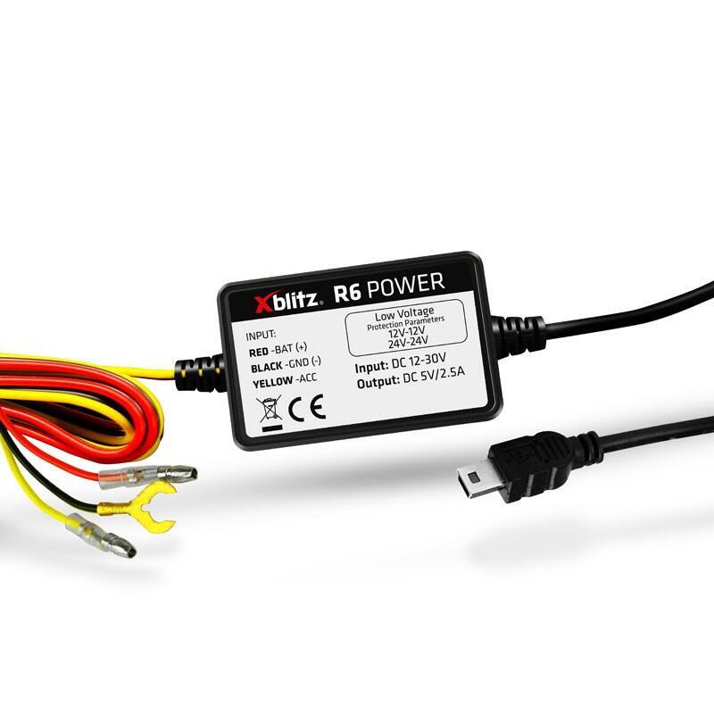 Xblitz Adaptador De Alimentación Para Cámara De Coche R6 Power