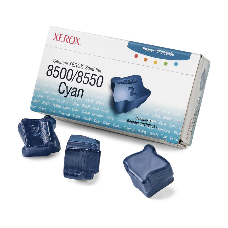 Xerox Tinta Sólida Cián De Marca 8500/8550 [3 Barras]