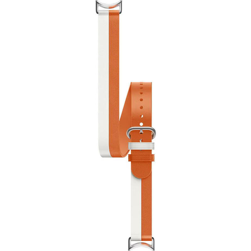 Xiaomi Dual-Tone Leather Strap, Blanco And Orange