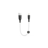 Xo Cable Nb247 Carga Rapida Usb - Lightning - 6a - 25cm Con Clip - Color Blanco