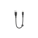 Xo Cable Nb247 Carga Rapida Usb - Lightning - 6a - 25cm Con Clip - Color Negro