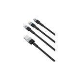 Xo Cable Nbq191 Carga Rapida 40w 3 En 1 - Micro + Tipo C + Lightning A Usb