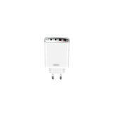 Xo Cargador Rapido - Usb-A 22.5w - 2 Puertos Tipo C - Multiples Voltajes - Alta Eficiencia - Blanco