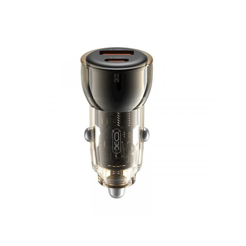 Xo Cc60 Cargador De Coche - Potencia 60w - Usb-A Y Usb-C - 30w Por Puerto - 12-24v - Power Delivery - Quick Charge -