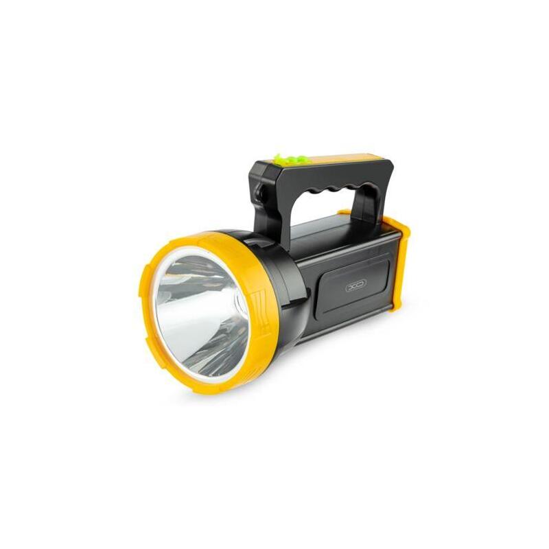 Xo Foco Potente Recargable - Tamaño Optica 95mm - Luz Fuerte Hasta 4h, Luz Normal Hasta 8h, Luz Estroboscopica Hasta 48h - Color Negro