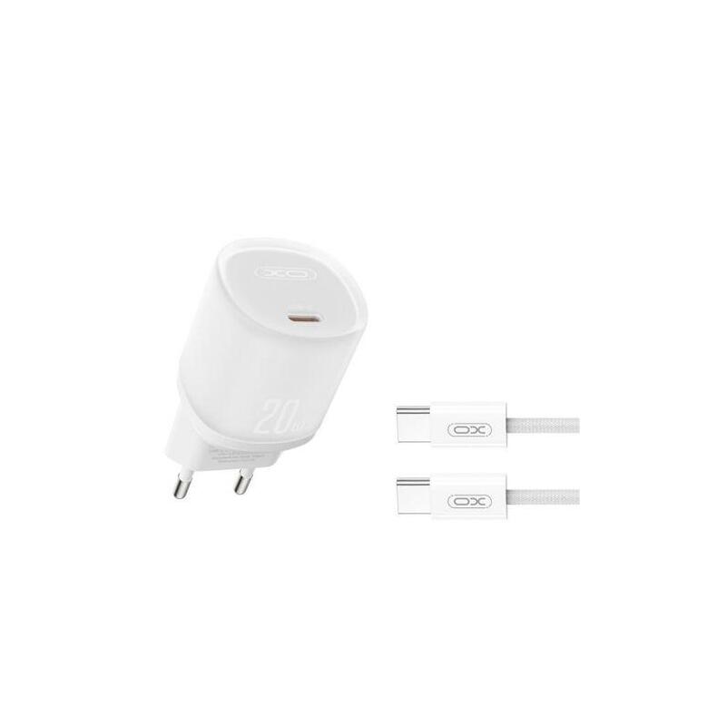 Xo L143 Cargador De Corriente 20w - Usb-C - Pd 3.0 Y Qc 3.0 - Incluye Cable Usb-C - Blanco