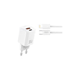 Xo L149 Cargador De Corriente 30w - Usb-A Y Usb-C - Alto Rendimiento - Incluye Cable Usb-C A Lightning - Blanco